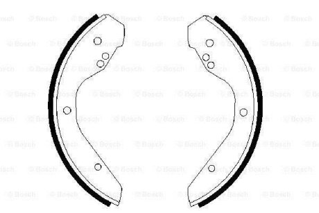 Тормозные колодки барабанные BOSCH 0 986 487 386