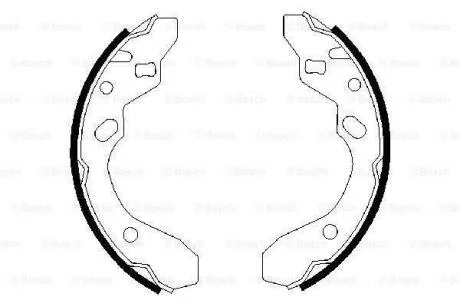 Колодки гальмівні барабан MAZDA 323 \'\'>>00 BOSCH 0 986 487 417