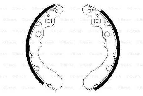 DAIHATSU щоки гальмівні CUORE L80 850 85-87 165x26 BOSCH 0 986 487 504