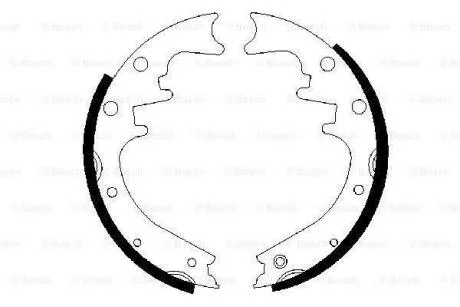 Гальмівні колодки барабанні Cherokee BOSCH 0 986 487 529