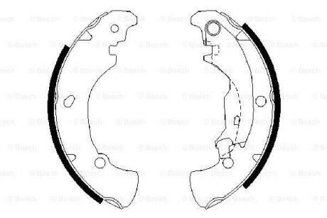 FIAT щоки гальмівні BRAVA,BRAVO 1.4-1.9 96- BOSCH 0 986 487 560