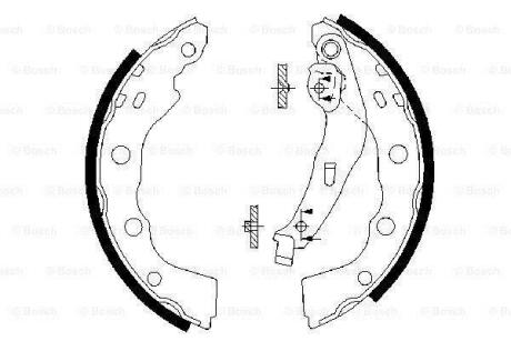 MITSUBISHI щоки гальмівні CARISMA 1.6,1.9TD 99- BOSCH 0 986 487 577