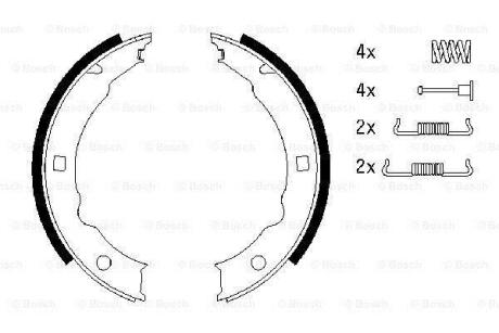 PEUGEOT щоки гальмівні 406 95- BOSCH 0 986 487 579
