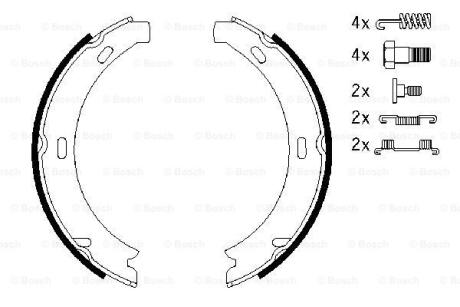 Колодки гальмівні барабан MB E-Class (W210,S210) -03 -\' BOSCH 0 986 487 584