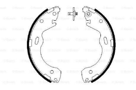 MAZDA гальмівні колодки задн.626 -02 BOSCH 0 986 487 654