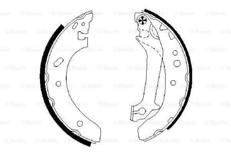 Щоки гальм. FORD Escort 95- BOSCH 0 986 487 674