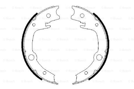 Комплект колодок стоянкового гальма BOSCH 0 986 487 679
