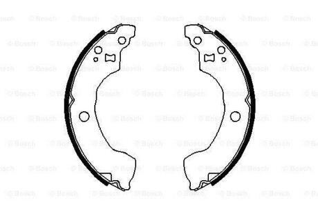 NISSAN гальмівні колодки барабан. Almera 00- BOSCH 0 986 487 691