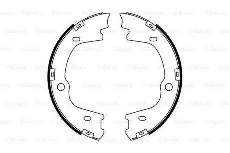 Комплект тормозных колодок, стояночная тормозная система BOSCH 0 986 487 778