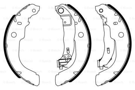 CITROEN гальмів.щоки задн.C-Elysse/C3 12-, Peugeot 208/301 12- BOSCH 0 986 487 960