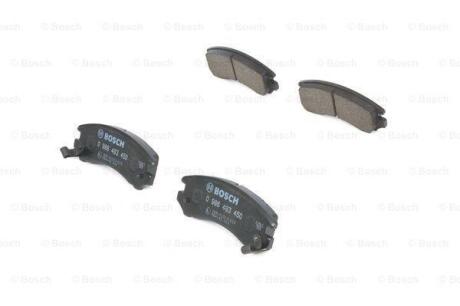 Комплект гальмівних колодок передн, NISSAN SUNNY II SUZUKI SWIFT II TATA INDICA, INDIGO 1.3-1.8 06.86- BOSCH 0 986 493 450