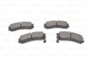 Комплект гальмівних колодок передн, NISSAN SUNNY II SUZUKI SWIFT II TATA INDICA, INDIGO 1.3-1.8 06.86- BOSCH 0 986 493 450 (фото 6)