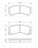 Комплект гальмівних колодок передн, NISSAN SUNNY II SUZUKI SWIFT II TATA INDICA, INDIGO 1.3-1.8 06.86- BOSCH 0 986 493 450 (фото 8)