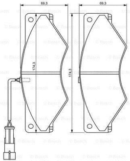Гальмівні колодки, дискові BOSCH 0 986 494 193