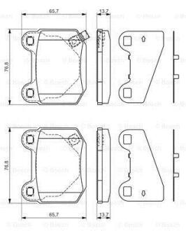 Колодки гальмівні MITSUBISHI/NISSAN/SUBARU Lancer Evo/350/Impreza "R "98-07 - заміна на 0986494865 BOSCH 0 986 494 229