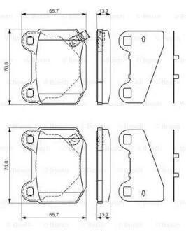 Колодки гальмівні MITSUBISHI/NISSAN/SUBARU Lancer Evo/350/Impreza "R "98-07 - заміна на 0986494865 BOSCH 0 986 494 229