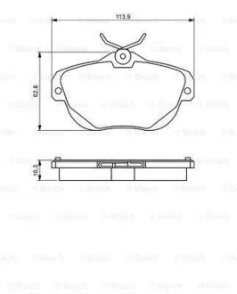 Гальмівні колодки, дискові BOSCH 0 986 494 243
