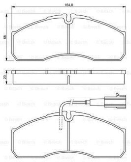 КОЛОДКИ КОЛОДОК. NISSAN CABSTAR НА ДАННЫЙ МОМЕНТ 06 - ОТ BOSCH 0 986 494 278