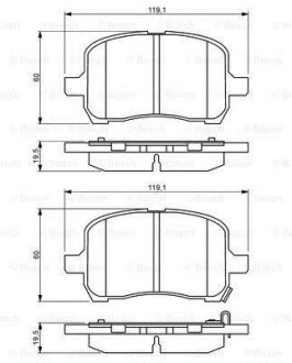 Комплект тормозных колодок, дисковый тормоз BOSCH 0 986 494 306
