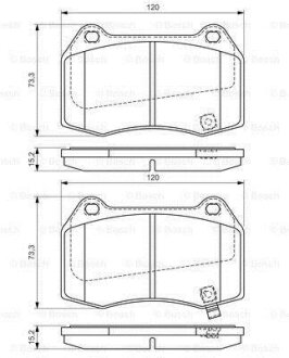 Комплект гальмівних колодок, дискове гальмо BOSCH 0 986 494 310