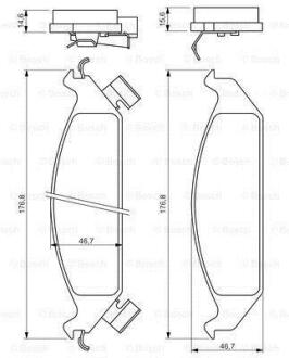 Томозні колодки передн. CHRYSLER STRATUS -01 BOSCH 0 986 494 313