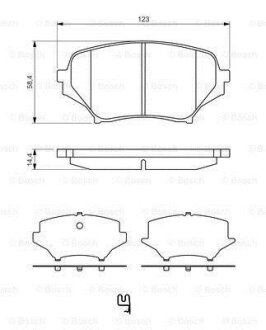 Тормозные колодки дисковые BOSCH 0 986 494 322 (фото 1)