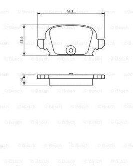 Колодки гальмівні дискові, комплект BOSCH 0 986 494 340