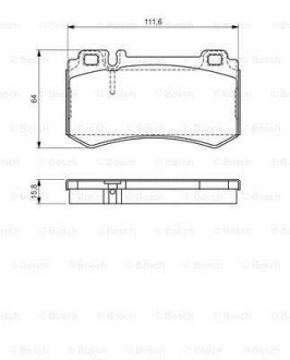 Колодки гальмівні Mercedes S600 W220, W221 Rear BOSCH 0 986 494 356