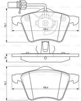 Колодки тормозные дисковые, комплект BOSCH 0 986 494 390