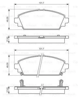 Гальмівні колодки, дискові BOSCH 0 986 494 414