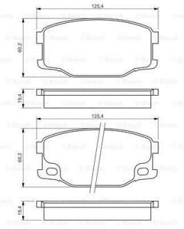 Колодки гальмівні Mitsubishi Canter FE Front/Rear BOSCH 0 986 494 442