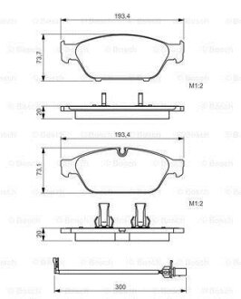 Колодки гальмівні (передні) Audi A6/A7/A8 10- (Teves) Q+ BOSCH 0 986 494 447 (фото 1)