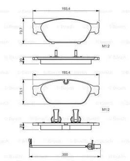 Колодки гальмівні (передні) Audi A6/A7/A8 10- (Teves) Q+ BOSCH 0 986 494 447 (фото 1)