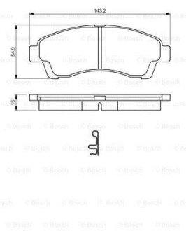 Гальмівні колодки, дискові BOSCH 0 986 494 503
