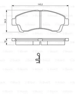 Гальмівні колодки, дискові BOSCH 0 986 494 503