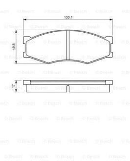 NISSAN колодки гальмів.передн. Bluebird,Serena,Vanette 84- BOSCH 0 986 494 541