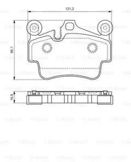 Дисковые тормозные колодки, комплект BOSCH 0 986 494 567