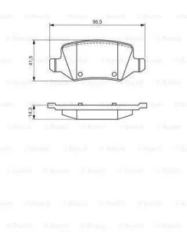 Гальмівні колодки дискові MERCEDES A(W168.W169)-B(W245)-Vaneo R 98 BOSCH 0 986 494 569 (фото 1)