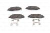 Комплект гальмівних колодок передн, HYUNDAI GENESIS, GRAND SANTA FÉ, SANTA FÉ II, SANTA FÉ III, SANTA FÉ II/SUV KIA SORENTO II, SORENTO II/SUV SSANGYONG ACTYON SPORTS I, KORANDO 2.0-3.8 11.05- BOSCH 0 986 494 631 (фото 6)