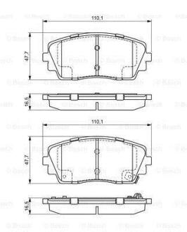 Гальмівні колодки дискові BOSCH 0 986 494 688