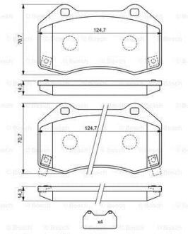 OPEL колодки гальм. передні Corsa D/E BOSCH 0 986 494 718