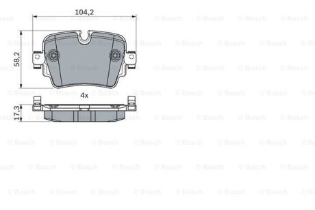 Комплект гальмівних колодок, дискове гальмо BOSCH 0 986 494 753