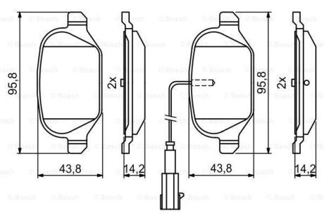 A_Колодки гальмівні дискові FIAT 500/Panda/Panda/Idea \'\'R BOSCH 0 986 494 779