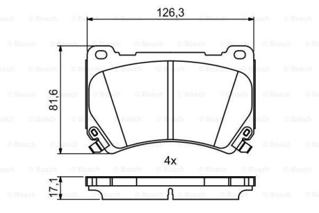 Гальмівні колодки, дискові BOSCH 0 986 494 781