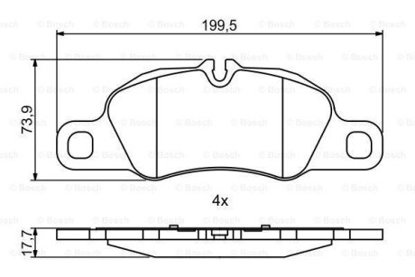 КОЛОДКИ КОЛОДОК. PORSCHE 911 (997) 08 - ОТ BOSCH 0 986 494 784