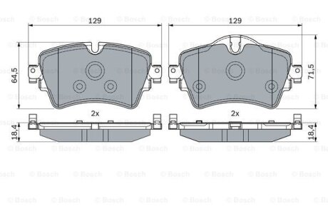 BMW колодки гальм передн. MINI Cooper 13- BOSCH 0 986 494 809 (фото 1)
