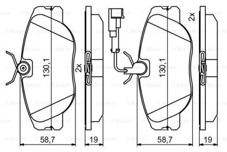 Гальмівні колодки, дискові BOSCH 0 986 494 851