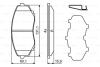 MAZDA К-т передніх гальм. колодок CX-5 11- BOSCH 0 986 494 855 (фото 1)
