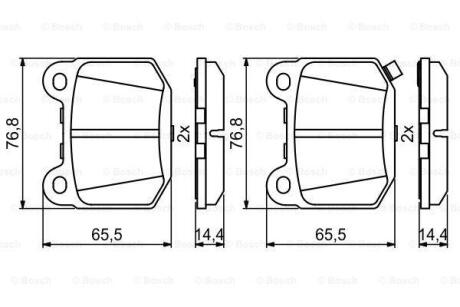 A_Колодки гальмівні дискові SUBARU Forester "R "12>> BOSCH 0 986 494 865