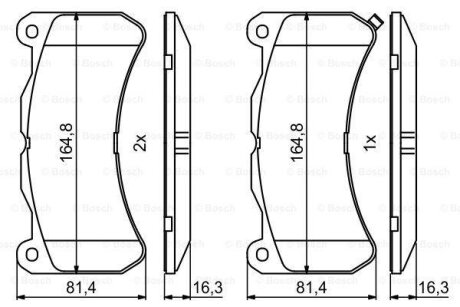 Гальмівні колодки, дискові BOSCH 0 986 494 871